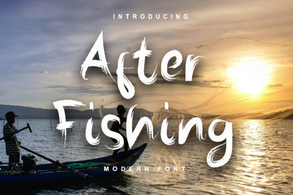 After Fishing: A Chic and Brushed Display Font for Modern Creators
