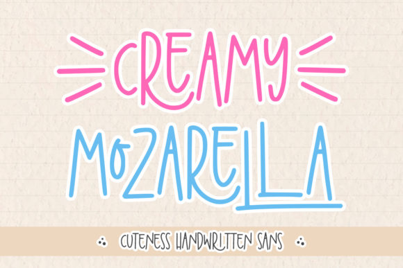 Creamy Mozarella: The Font That Feels Like Your Favorite Handwritten Note