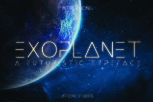 Exoplanet Font: A Futuristic Display Typeface for Bold Creators
