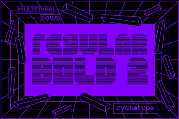 MultiType Rows Regular Bold 2: A Pixel Font for Modern Designs