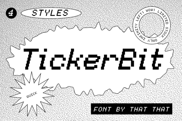 TickerBit: A Pixel Font That Feels Like a Time Machine